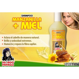 Shampoo Manzanilla+Miel 550ml Indio Pápago (4)