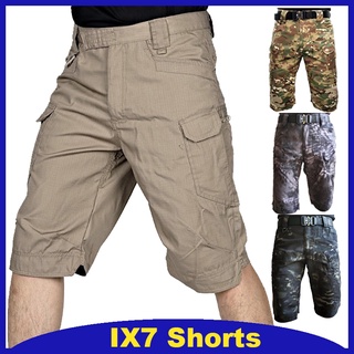 pantalones cortos ix7 tácticos pantalones de trabajo pantalones multibolsillo impermeable camuflaje monos verano pantalones cortos de entrenamiento