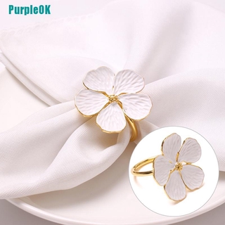 [OK] servilleta de ciruela simple de boda, 5 pétalos, anillo de servilleta de flores de la suerte