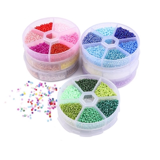 Ready Stock 3900 cuentas de semillas de vidrio de 2 mm espaciador cuentas de Color mezclado para hacer joyas (2)