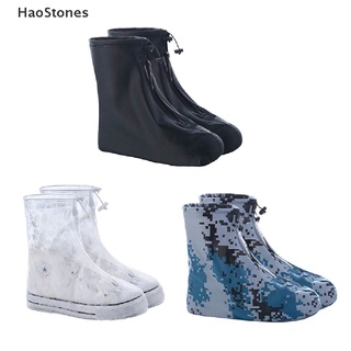 Haostones - funda reutilizable para botas de lluvia, antideslizante, resistente al desgaste, gruesa, impermeable, para zapatos