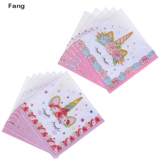 6 servilletas de papel unicornio para niños, cumpleaños, boda, decoración de servilletas de pañuelos mx