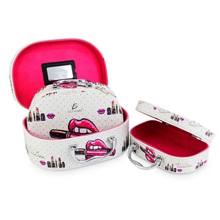Cosmetiquera Para Maquillaje Caja Neceser Estampado Kit De 3 Piezas Viaje Estuche maq.09.7 (1)