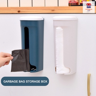 dispensador de bolsas de plástico montado en la pared de comestibles bolsas de basura organizador caja de almacenamiento titular para la cocina del hogar (1)