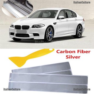 4 pzas calcomanías de fibra de carbono para puerta de coche/coche/proteger [cultura] (6)
