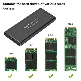 Rc~ carcasa de disco externo resistente ultrafina USB3.0 a M.2 NGFF caja de disco duro de alta velocidad para ordenador
