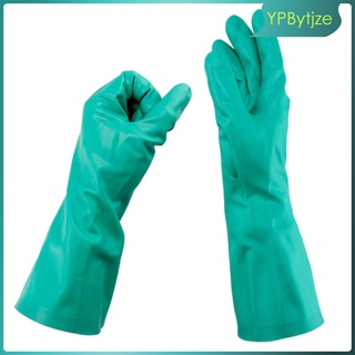 1 par de guantes de trabajo de goma de nitrilo, resistentes a disolventes