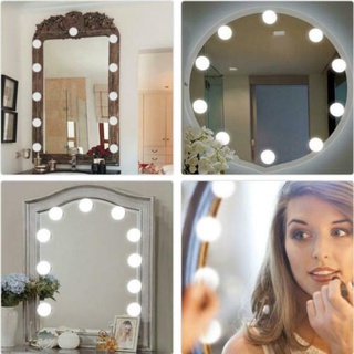 hollywood vanity 10 bombilla led vestidor espejo luz maquillaje 3 colores regulables kit n6d2 (4)