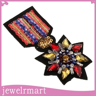 [jewelrmart] hierro/sew on patch rhinestone bead applique para vestido bolsa zapatos diy insignia