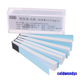 tiras de papel de prueba de cloro rango 10-250mg/lppm color chart limpieza