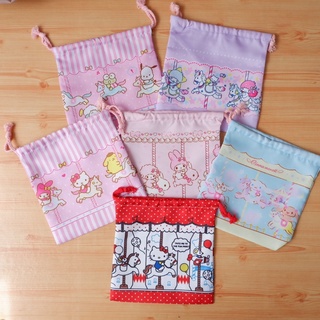 Bolsa con cordón Sanrio Hello Kitty Cinnamoroll Little Twin Star Pochacco Pompompurin Kuromi bolsa con cordón