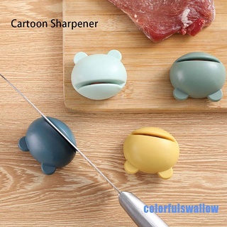 [colorfulswallow] 1pcs Mini de dibujos animados afilador de cuchillos afilador caliente portátil estable cuchillo Sharpner