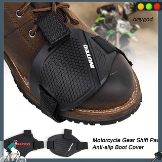 OMG-1Pc antideslizante ajustable botas de zapatos Protector de goma motocicleta zapato Protector de cambio de marchas almohadilla para montar en moto ciclismo carreras de carretera