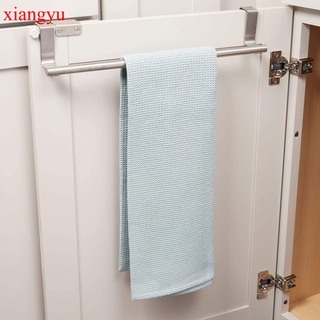 Xiangyu - toallero grande y moderno con ganchos para baño y cocina, de acero inoxidable cepillado, colgador de toallas sobre la puerta y el gabinete (3)