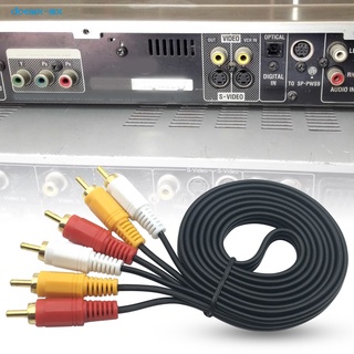 doewx.mx Plug Play Audio Connecting Cord 3RCA to 3RCA Plug Play AV Audio Cable High Fidelity for DVD