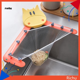 richu* anti-envejecimiento fregadero sobras filtro fuerte capacidad de rodamiento triángulo estante de drenaje multifuncional accesorios de cocina