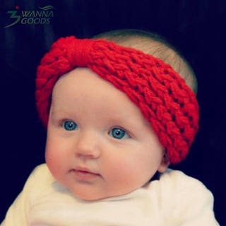 7Pcs bebé niño invierno caliente diadema turbante lana de punto orejeras diadema