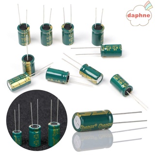 Daphne 10pcs nuevas piezas de alta frecuencia condensador electrolítico accesorios de baja resistencia 16V 25V 35V 1000UF condensadores de aluminio de alta calidad