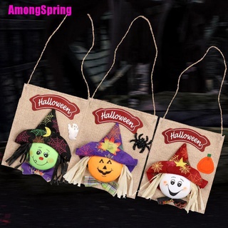[entre Primavera] bolsas de Halloween, regalo de fiesta, bolsas de caramelo de calabaza con asas Eco reutilizables