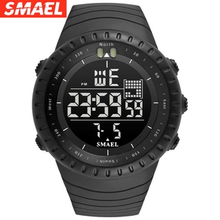 SMAEL 1237 Men Watches Big Dial Digital Water Resistant 5BAR LED Watch Digital Date Sport Wrist Watch Military Stopwatch