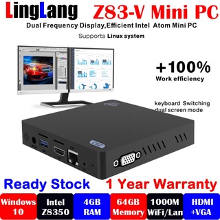 Win10 Mini PC Intel Z8350 Mini computadora 4GB RAM 64GB eMMC 1000M Lan puerto 1200M Dual WiFi (300M+867M) oficina/negocio/hogar portátil Mini PC para usuario ligero (1)