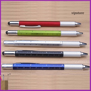 [VIP] bolígrafo multifunción 6 en 1 lápiz capacitivo nivel burbuja herramienta de destornillador