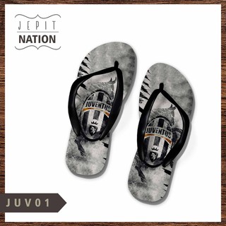 (Niños) Juventus Logo Sendal chanclas para niñas flip flop sandalias