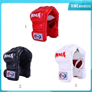 [XMEENDCU] MMA Grappling Gloves, Professional Half Finger Boxing Gloves MMA Sparring Grappling Fight Punch Mitts Kickboxing Gloves