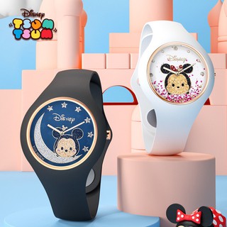 disney mickey estudiante impermeable reloj de dibujos animados patrón luminoso reloj de los niños lindo reloj de cuarzo correa de silicona reloj