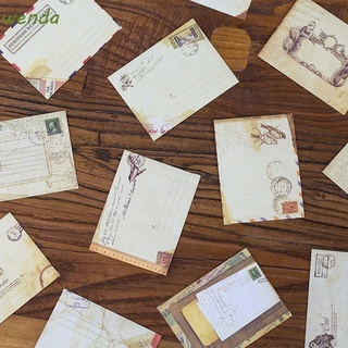 WENDA Suministros escolares Sobre Regalo Sobre de billetera Sobre de papel Kraft Scrapbooking Por carta Mini Para tarjeta 12 diseños Papelería Vintage