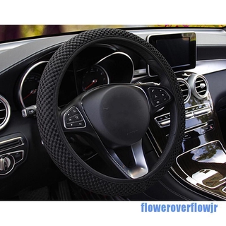 [flowjrMX] cubierta del volante del coche transpirabilidad antideslizante auto cubre decoración de coche estilo