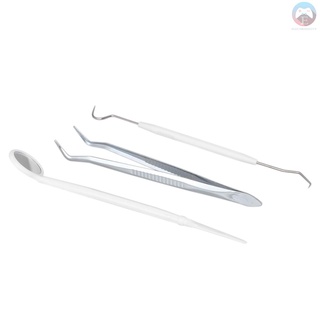 Mus - juego de 3 herramientas dentales de acero inoxidable, doble cabeza, herramienta Dental, raspador de dientes, sonda Dental, para uso Personal y profesional