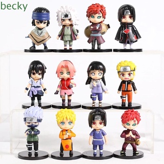 becky 6 unids/lote naruto pvc juguetes sakura figuras de acción gaara 7cm sasuke itachi modelo figura japón comics kakashi