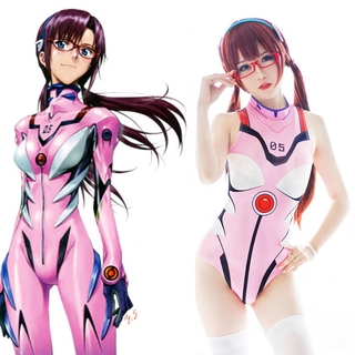 evangelion eva cosplay traje de baño traje de anime sin respaldo asuka ayanami mari traje de baño trajes de baño bikini playa (3)