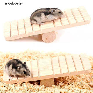 [niceboyhn] Hamster Wood Seesaw Non-slip Molar Sports Exercise Toy Chinchillas Pet Supplies New