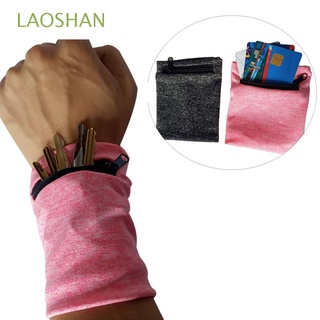 laoshan - cartera de muñeca unisex para baloncesto, soporte de muñeca, banda de sudor, correr, deporte, cremallera, bolsa de almacenamiento, banda de sudor, multicolor