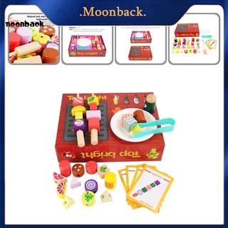 moon_ creative ability barbacoa simulación juguete barbacoa stall rack juguete larga vida útil para niños