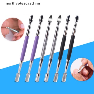 Northvotescastfine Stainless Steel Cuticle Pusher Remover Spoon Nail Cleaner Pedicure Manicure Tool NVCF
