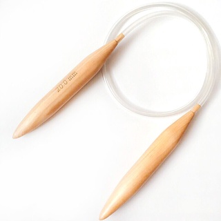 Zong 3 pzs 15/20/25 mm agujas circulares de madera para tejer Set de plástico transparente tubo suéter ganchillo gancho 80 cm (6)