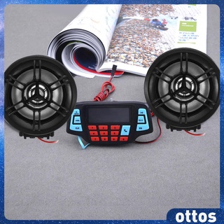 Otto.impermeable Bluetooth Radio FM micrófono incorporado altavoces MP3 para sistema de Audio de motocicleta