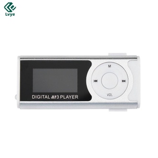 Mini USB Clip MP3 reproductor multimedia LCD pantalla soporte 16GB TF luz LED