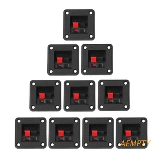 avaty 10pcs altavoz terminal placa 2 posición 2 terminales clip de resorte negro rojo doble entrada jack altavoz de audio