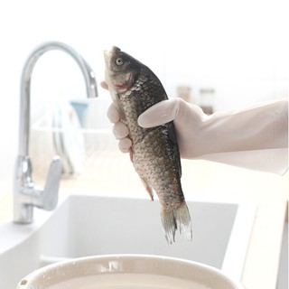 Guantes de goma impermeable para lavar platos de Pvc translúcidos de goma de cocina baño duradero herramienta de limpieza guantes accesorios de cocina (3)