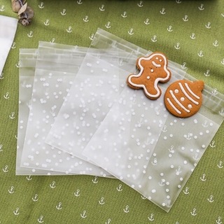 100 unids/lote de plástico transparente de celofán lunares dulces galletas bolsa de regalo con bricolaje bolsa autoadhesiva boda fiesta de cumpleaños