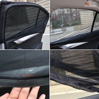 2 piezas para ventana trasera de coche, Anti-UV, bloqueador de sol, Protector para asiento, cortina de malla (6)