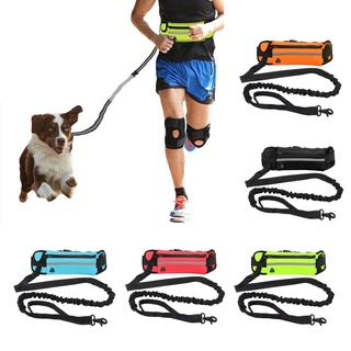 correa fuerte para perros con bolsa de cintura portátil cómoda para mascotas al aire libre, para perros pequeños y grandes, correr y trotar