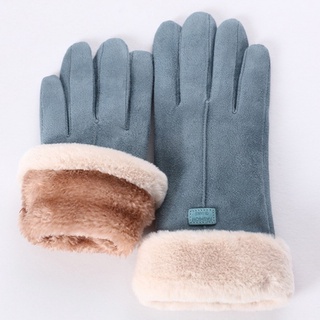nuevas mujeres guantes otoño invierno lindo peludo caliente guantes de dedo completo manoplas mujeres deporte al aire libre femenino guantes de pantalla gota