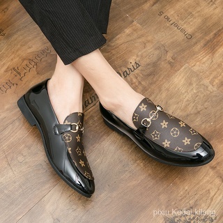 Estilo británico zapatos formales de los hombres de la moda de los hombres zapatos de pedal formal zapatos de los hombres negro marrón clásico snap up! X9ok