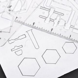 Regla De Plástico con regla De geometría/dibujo Química/oficina laboratorio (1)