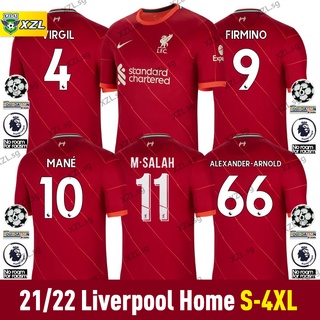 2021-22 Liverpool Home camisa tamaño S-4XL fútbol 21/22 manga corta Hombre fans jersey